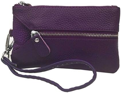 Uptsky Womens Leather Coin Purse Key Holder Multifunction Handbags (Purple)