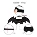 LAWOHO Halloween Pet Costume - Pet Bat Wings & Cloak 2 PCS Witch Vampire Cosplay Combination Small Cats & Dogs Funny Holiday Decorations Clothing Black Halloween Bloody Zombie Party