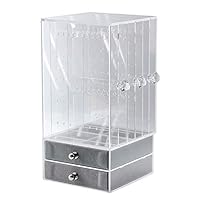 Tosia Asaika Xd Acrylic Jewelry Organizer Box Storage Case Earrings Bracelet Hanger, Necklace Jewelry Display - Jewelry Holder, Jewelry Display Cases, Black Earring Display, Jewelry Display Necklace