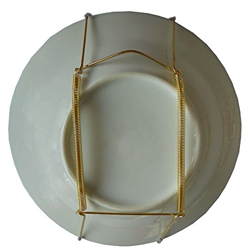 Xinlinke Lot5 8-Inch Medium Invisible Plate Wire Hanger Wall Holders with Protective Rubber Cover for 7.5" to 9.5" Decorative Tray
