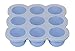 Kiddo Feedo Freezer Tray with Silicone Clip-on Lid, Making Homemade Baby Food Storage Super Easy - Free E-Book by Award-Winning Author/Dietitian - Blue