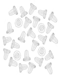 Imixlot 100/200/500/1000PCS Clear Rubber Bullet Clutch Earring Safety Backs (200PCS)