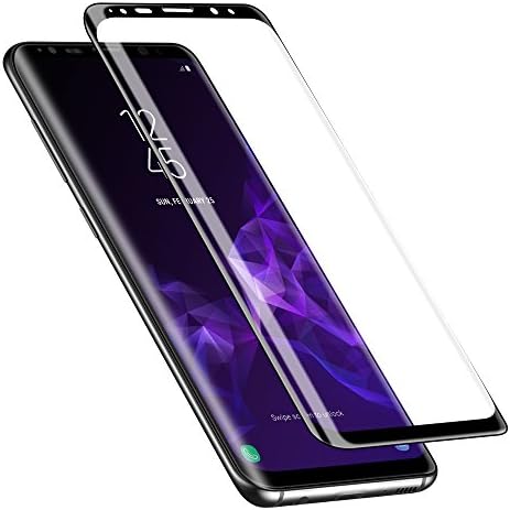 Galaxy S9 Plus Screen Protector,powerma Samsung S9 Plus Tempered Glass Screen Protector 3D Full Coverage Ultra HD Clear Scratch-Proof Anti-Bubble Screen Protector for Samsung Galaxy S9 Plus-Black