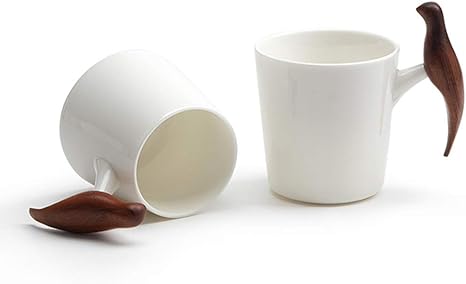 Amazon 11 8オンスのコーヒーカップティーマグシンプルな純粋な白いセラミックカッププレーンの大きい背の高い白いセラミックミルクティーコーヒーマグカップ サイズ Pair カップ ソーサー オンライン通販