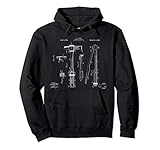 1920 Vintage Blacksmith Tool Patent Drawing Hoodie