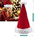 HOMEASY Santa Hat for Adults, Unisex Christmas Hats Xmas Holiday Hat Extra Thicken Classic Fur Santa Hats for Adults Party New Year Christmas Day (Red & White)