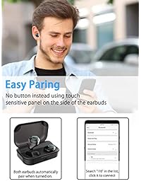 Souleader   Auriculares inalámbricos con Bluetooth 5.0 (96H, tiempo de reproducción ampliado, IPX7, impermeable, sonido estéreo, micrófono dual con 3000 mAh)