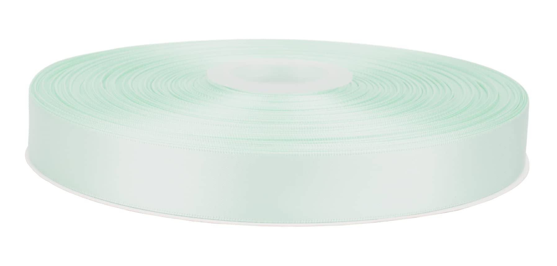 Fondersy 91 Meters Pastel Green Double Faced Satin Ribbon - 22mm Width for Wedding, Gift Wrapping, Floral Arrangement and Crafts