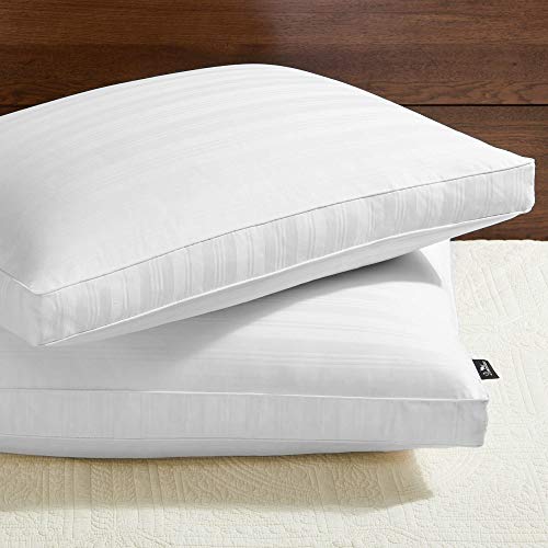 downluxe Goose Down Feather Pillow 2 Pack Gusseted Bed Pillows for