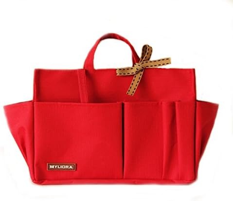 MYLIORA Original Waterproof Sturdy Purse Insert Liner Bag in Bag Organiser, Medium Size, RED