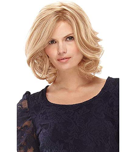 Royalfirst Women's Medium Length Wavy Synthetic Hair Wigs With Bangs