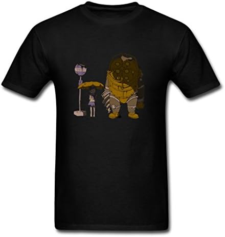 TpIss Bioshock And Totoro Summer Black Clothing for Men Medium