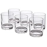 Classic 12-ounce Premium Quality Plastic Tumblers | set of 6 Clear