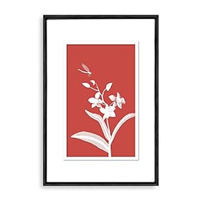 Framed Canvas Wall Art Abstract Flower Canvas Prints Home Artwork Decoration for Living Room,Bedroom - 16x24 inches