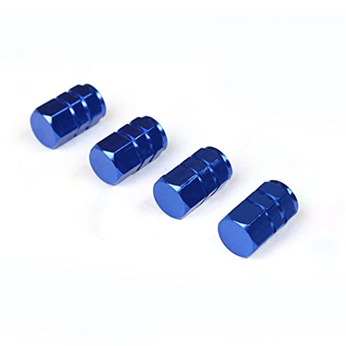 Ocamo Valve Cap for Automobile Tyre Aluminium Alloy Stem Air Valve Caps Car Automobile Wheel Tires Leak-Proof Airtight Covers 4pcs/ Set Sky Blue - Thumbnail 3
