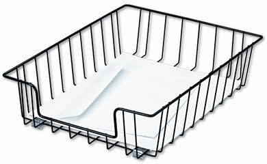 (3 Pack Value Bundle) FEL60112 Workstation Letter Desk Tray Organizer, Wire, Black