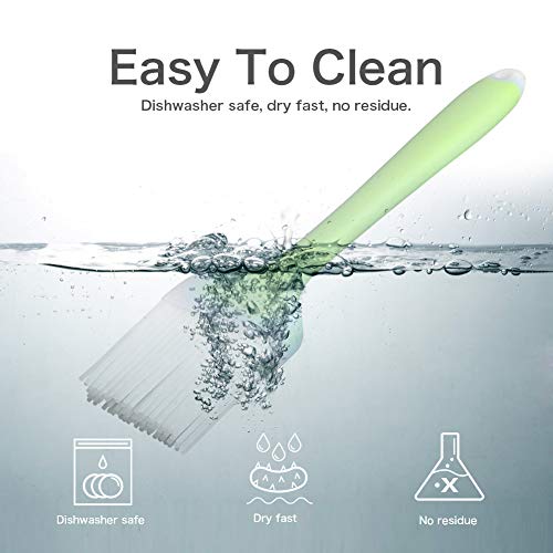 Basting Brush Silicone Pastry Brush Set of 4 Cooking Brushes Baste Oil Butter Sauce Marinades for BBQ Grill Barbeque Kitchen Baking Pastries Cakes Desserts Meat, Heat Resistant, Dishwasher Safe - Thumbnail 4