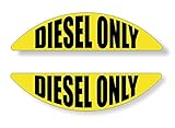Pair DIESEL ONLY Decals / Stickers / Labels / Markers Fuel Gas
