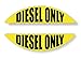 Pair Diesel ONLY Decals/Stickers/Labels/Markers Fuel Gas