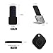 Wireless Key Finder Wallet Locator – Luxsure Mini Item Tracker Cell Phone Luggage Bags Purse Pet Remote Control Anti-Lost Tag w/Base Support, 1 RF Transmitter & 4 Receivers (Black KF4)