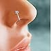 Dmeiling Small Flower Crystal Nose Ring Hoop-Sparkly Crystal Nose Ring Sparkly Jewelry Accessories