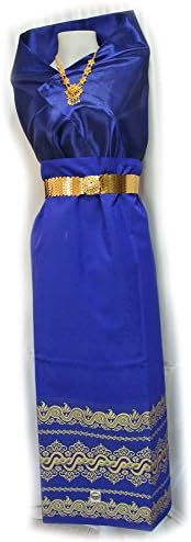 Thai Myanmar Blue-Violet Synthetic Silk Fabric For Women wedding dress SE45