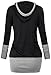 DJT Women's 2 In 1 Long Sleeve Hoodie Casual Shirt Top 3X-Large Black