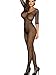 Beautysove Womens' Black Fence Sheer Crotchless Bodystocking Bodytights Lingerie,One Size