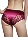 TagoWell Sexy Women Panties Seamless Luxurious Ice Satin Silk Lace Stitching Briefs