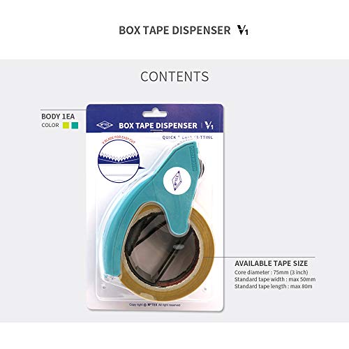 MoTEX V1 Tape Dispenser, Tape Cutter, Handheld Cutter Easy Cutting by