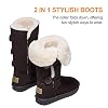 CAMEL-12-Tall-Mid-Calf-Winter-Boots-for-Women-Faux-Fur-Snow-Boot-3-Button-Suede-Fashion-Booties-Knee-High