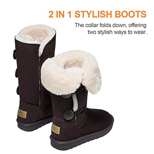 CAMEL-12-Tall-Mid-Calf-Winter-Boots-for-Women-Faux-Fur-Snow-Boot-3-Button-Suede-Fashion-Booties-Knee-High