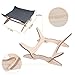 Elevated Cat Beds Cat Hammock Pet Cots Small Dog Beds Wooden Detachable Wooden Frame Square Hanging Cat Sofa Pet Furniture Sleeping Washable for Rabbit Cat Kitten Puppy Indoor/ Outdoor Sunshine greythumb 3