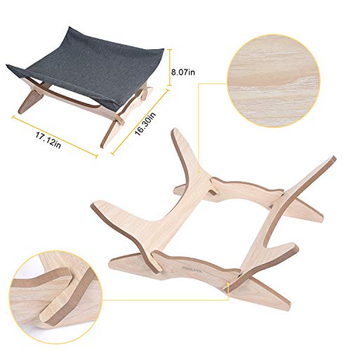 Elevated Cat Beds Cat Hammock Pet Cots Small Dog Beds Wooden Detachable