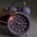 Loud Alarm Clock for Heavy Sleepers Bedrooms, Analog Alarm Clock, Small Alarm Clock, Retro Design for Kids, Battary Operation, 3 inch, Purple