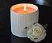 Manu Home Aromatherapy ROSE Candle in a Beautiful Ceramic White Base ~ Infused with Tuberose to Enhance the Serene Floral Notes ~ Perfect Gift! ~ 9oz fill!