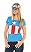 Rubie's Marvel Women's Universe American Dream Classic T Shirt, Multi, Small