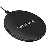 Mostof Fast Wireless Charger, Slim Qi Wireless Charging Pad 10W Compatible for Samsung Galaxy S10/S10+/S10e/S9/S9+/S8/S8+/S7/S7 Edge, 7.5W for iPhone Xs Max/Xs/XR/X/8/8+, USB-C (Black)