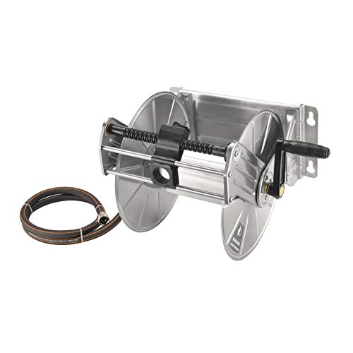 Giraffe Tools Stainless Steel Hose Reel, Wall/Floor Mounted Decorative