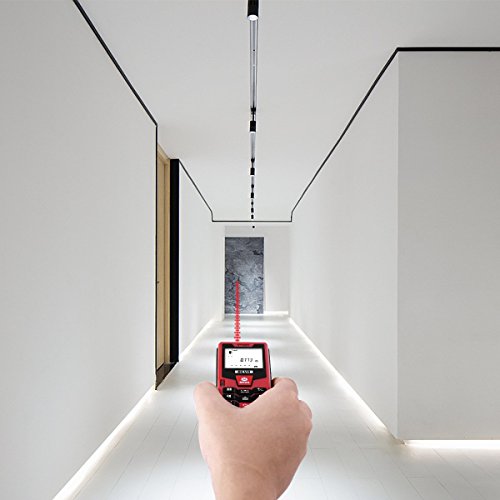 BEVA Laser Distance Measure 196Feet Large LCD Backlit Handheld Digital Laser Distance Meter with Mute Function Measuring Device with Pythagorean Mode, Area, Volume, Distance Measurement