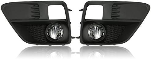 OLANMUS Replacement Fog Lights Clear Lens Front Bumper Lamps Driver and Passenger Side For 2015 Subaru WRX/STI