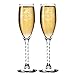 Set of 2 Personalized Wedding Champagne Flutes- For Any Venue-Mr and Mrs Design - Engraved Flutes for Bride and Groom Keepsake Gift for Customized Wedding Gift Reception