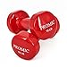PROMIC 10 lb Hand Weights Deluxe Vinyl Coated Dumbbells (Sold in Pair) - 10 lb, Red