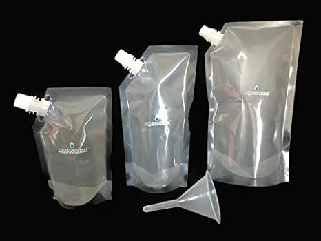 Amazon Com Aquanation Concealable And Reusable Bpa Free Travel Kit Sneak Smuggle Drinks Alcohol Rum Wine Whiskey Booze Runner Bags Set 3 Pieces 1x8oz 1x16oz 1x32oz Free Funnel Flasks