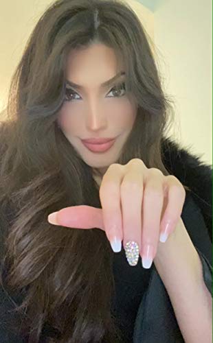 EDA LUXURY BEAUTY NATURAL NUDE PINK OMBRE WHITE FRENCH 3D GLAMOROUS JEWEL DESIGN Press On Gel Glitter Artificial Tips Acrylic False Nails Extra Long Ballerina Coffin Square Super Fashion Fake Nails 6 EDA LUXURY BEAUTY NATURAL NUDE PINK OMBRE WHITE FRENCH 3D GLAMOROUS JEWEL DESIGN Press On Gel Glitter Artificial Tips Acrylic False Nails Extra Long Ballerina Coffin Square Super Fashion Fake Nails