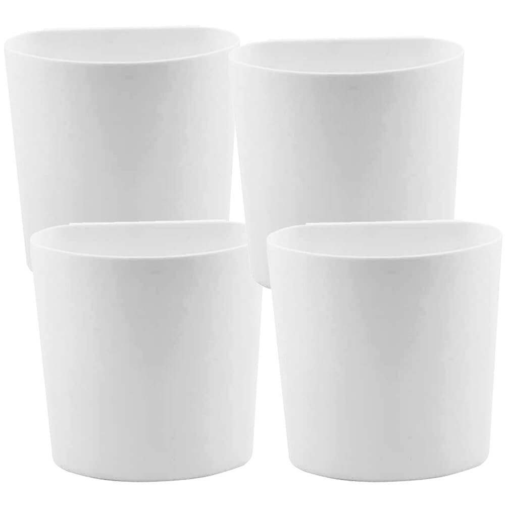 HEMOTON Small Hanging Bucket 4 Pack 4.72X4.61X2.76 Inch Plastic Cart Hanging Baskets Multipurpose Storage Organizer for Trolley Kitchen Makeup Office Supplies