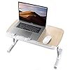 TaoTronics Laptop Table,Foldable Laptop Desk for Bed , Height and Angle Adjustable Lap Bed Desk,Portable Bed Tray Table…