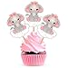 Pink Elephant Cupcake Toppers Cake Picks - Girl Baby Shower Decorations Supplies - 25 pieces