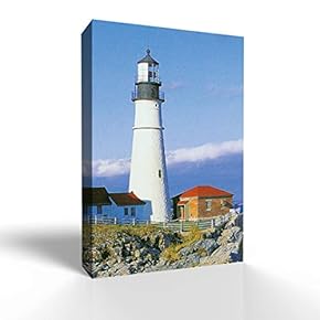 Canvas Wall Art Lighthouse Pictures Home Wall Decorations for Bedroom Living Room Paintings Canvas Prints Framed - 12x18 inches