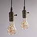 DORESshop LED A19 Filament String Light Bulbs, 15W Incandescent Equivalent, E26 Base Decorative Antique Filament LED Starry Fairy Light, Indoor Hanging Lights for Christmas Festival, Warm White, 2Pack